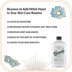 Quinn's witch hazel skin-toner bottle suitable for everyday use.