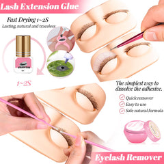 QUKLOGEN 16-row lash tray with varied lengths for natural looks