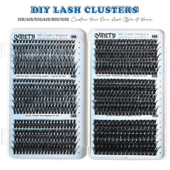 QUNETY Lash Clusters long-lasting adhesion with professional-grade glue compatibility