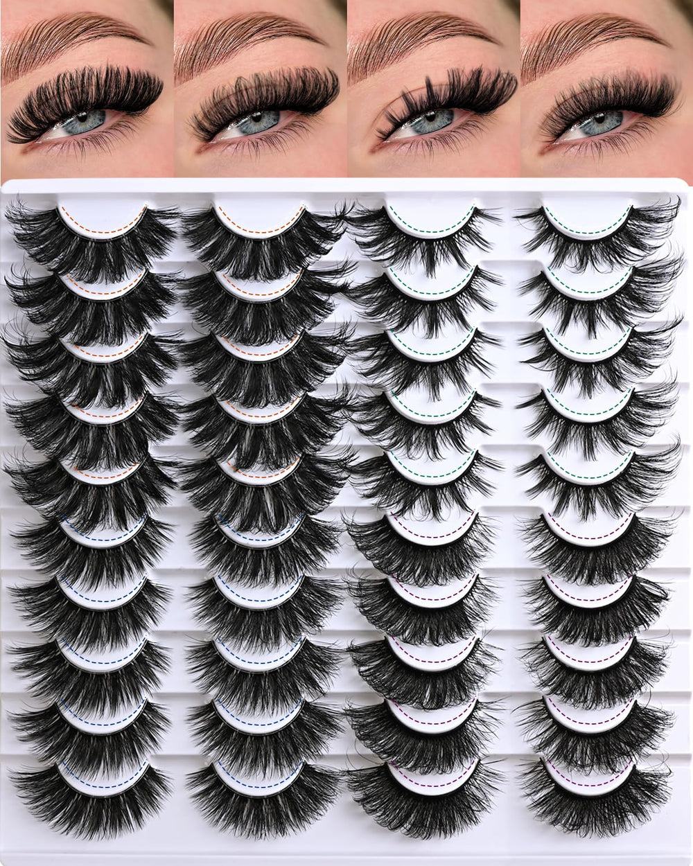 QUNETY Lashes Cat Eye Style 01—adds defined cat-eye lift for a bold daytime look.