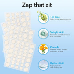 QUSTERE 12mm round patches cover larger pimples with breathable hydrocolloid material