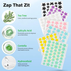 QUSTERE 10mm patch covers mid-size zits, discreet under makeup.