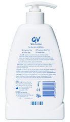 QV Skin Lotion texture on hand illustrating non-greasy hydration