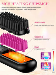 QWUIU plasma ceramic teeth help reduce static for smoother hair.