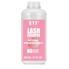 QYF eyelash shampoo with foamy lather for clean extensions