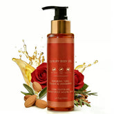 QYGCHUSIN Body Luxury Firming Oil bottle highlighting premium formula for daily use and skin tightening.
