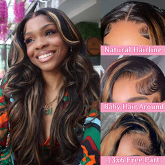 QZOQZO 13x6 lace front wig with virgin hair offers versatile parting options