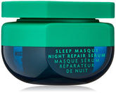 R+Co BLEU Sleep Masque bottle on vanity for overnight care.