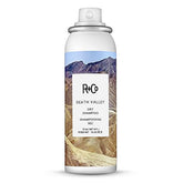 R+Co Death Valley Dry Shampoo bottle with pump for easy oil absorption.