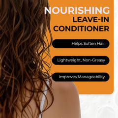 RA COSMETICS Batana Oil Leave-In Conditioner texture application on damp hair provides frizz control.