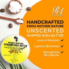 RA COSMETICS Handcrafted Shea Butter Ghana promotes rich hydration from natural, unrefined African shea.