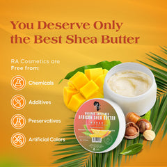 RA COSMETICS mango-scented butter jar with refreshing fragrance and moisture