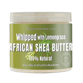 RA COSMETICS whipped shea butter with lemongrass infusion in a jar for radiant skin hydration