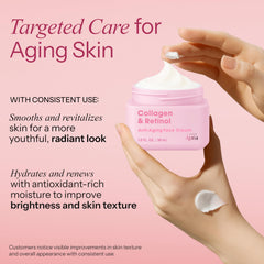 Cream glides onto skin with fast absorption and a smooth, dewy finish.