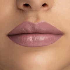 Radiant Professional Advanced Care Lipstick Velvet 27 Nude swatch on skin, flattering for diverse tones.