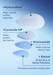 Rael pimple patches spot absorption helps clear impurities while you rest.
