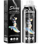Ragkun Glitter Spray bottle front with bold silver sparkle for festivals.