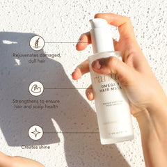 Rahua Omega 9 Hair Mask application action showing even conditioning and distribution.