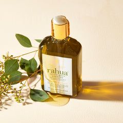 Rahua Voluminous Shampoo quinoa-protein ingredients close-up highlight elasticity support