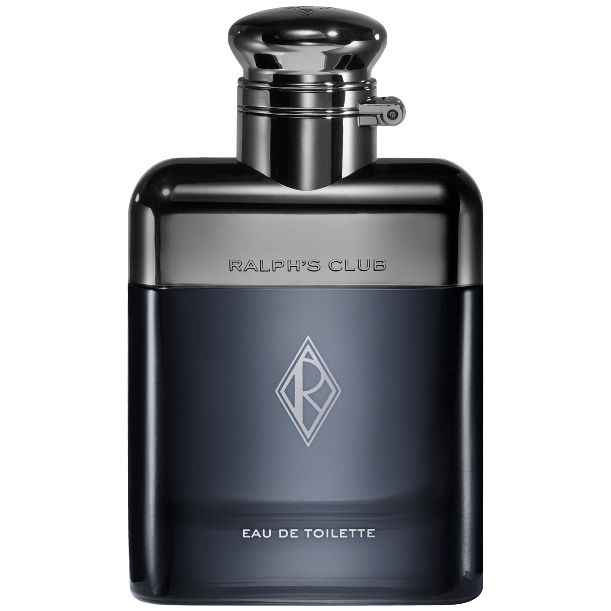 Ralph's Club bottle front shows bold woody aromatics for modern style.