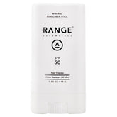 Range Essentials mineral sunscreen stick SPF 50 shows precise coverage for active days outdoors.