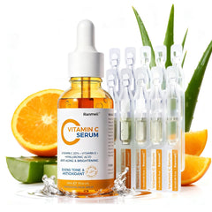 ranmeli Vitamin C Serum bottle highlights brightening for an even complexion
