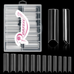 Ranrose extra-long half-cover square tips in a box for precise size selection.