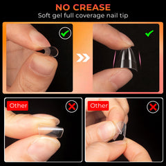 Ranrose almond nail tips packaged set ready for quick setup.