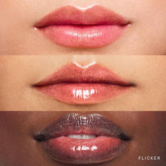 Rare Beauty Glimmer pour les lèvres — éclat rose doré, application quotidienne facile.