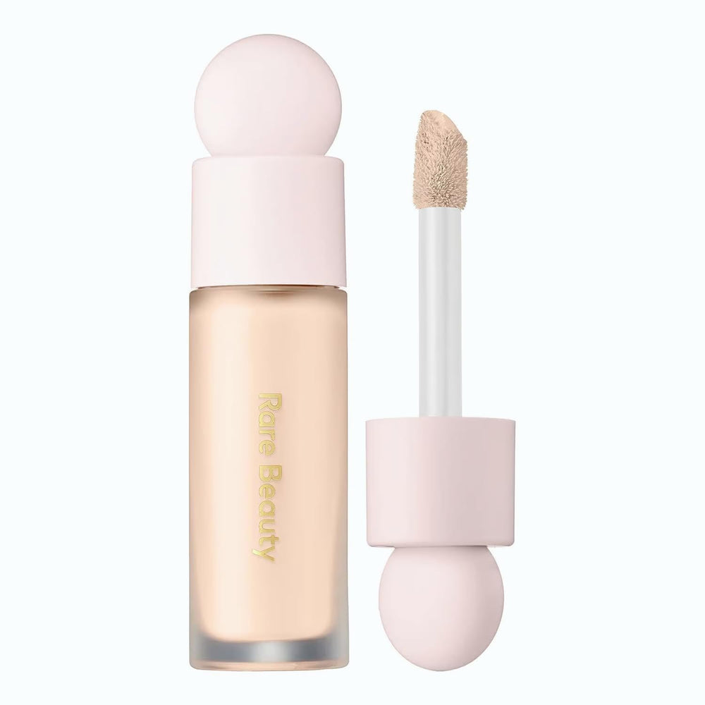 Rare Beauty Liquid Touch Brightening Concealer 140C bottle delivering a light, skin-like brightening finish.