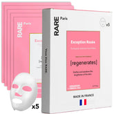 RARE Paris Exception Rosée sheet mask pack-5 delivering hydration for a radiant glow