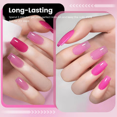 RARJSM amber jelly color adds warm glow to nails and outfits.