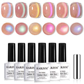 RARJSM Aurora Glitter Cat Eye polish bottle highlights magnetic shimmer for glamorous, long-lasting nails.