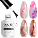 RARJSM Blooming Gel Nail Polish clear base for blooming effects and smooth nail foundations.