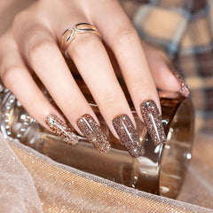 RARJSM glitter gel polish swatch shows rich pigment and coverage.