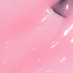 RARJSM jelly pink polish swatches displaying sheer coverage and shine.