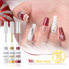 RARJSM Metallic liner brush closeup for precise nail art
