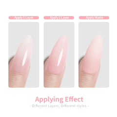RARJSM nail extension step demonstrates strong adhesion for durability.