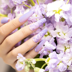 RARJSM swatches reveal translucent violet with rainbow glitter for soft to bold looks