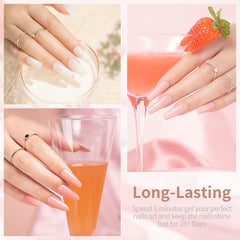 RARJSM nude jelly pink swatches illustrate translucent color options for everyday wear.