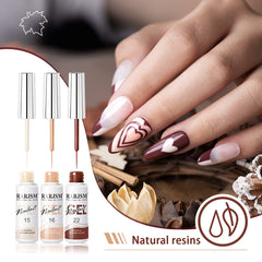 RARJSM Painted gel nail brush detail enables smooth freehand designs.