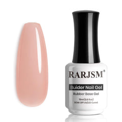 RARJSM rubber base coat nude pink swatch for natural color and adhesion