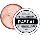 Rascal Original Deluxe Pomade 5 bottle showing premium packaging and long-lasting hold