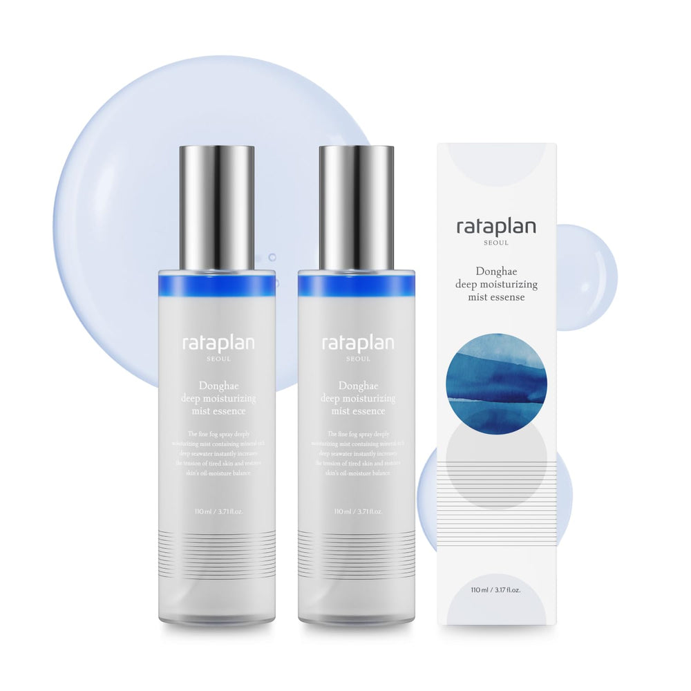 RATAPLAN Donghae Deep Moisturizing Mist Essence blue-mist for on-the-go hydration.