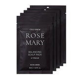 RATED GREEN rosemary balancing scalp pack packaging for on-the-go care.
