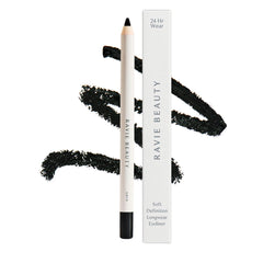 Ravie Beauty Soft Definition Eyeliner Onyx pencil with closed cap for precise daily use