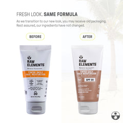 Eco-friendly Raw Elements bio-resin tube packaging on display