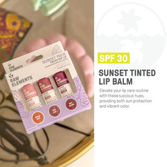 Raw Elements Tinted Lip Beach Pout being applied as a glossy pink lip finish.