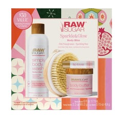 RAW SUGAR Body Bliss Gift Set packaging, ideal for holiday gifting.