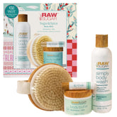 Raw Sugar Body Bliss Winterberry Mint wash bottle, refreshing cleanse with antioxidant extracts